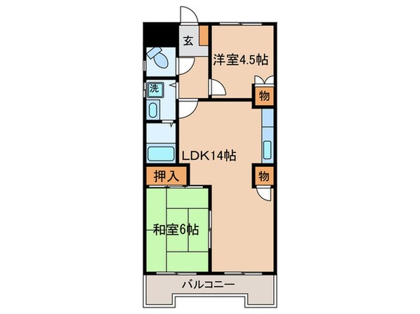 リアライズ若鶴の物件間取画像